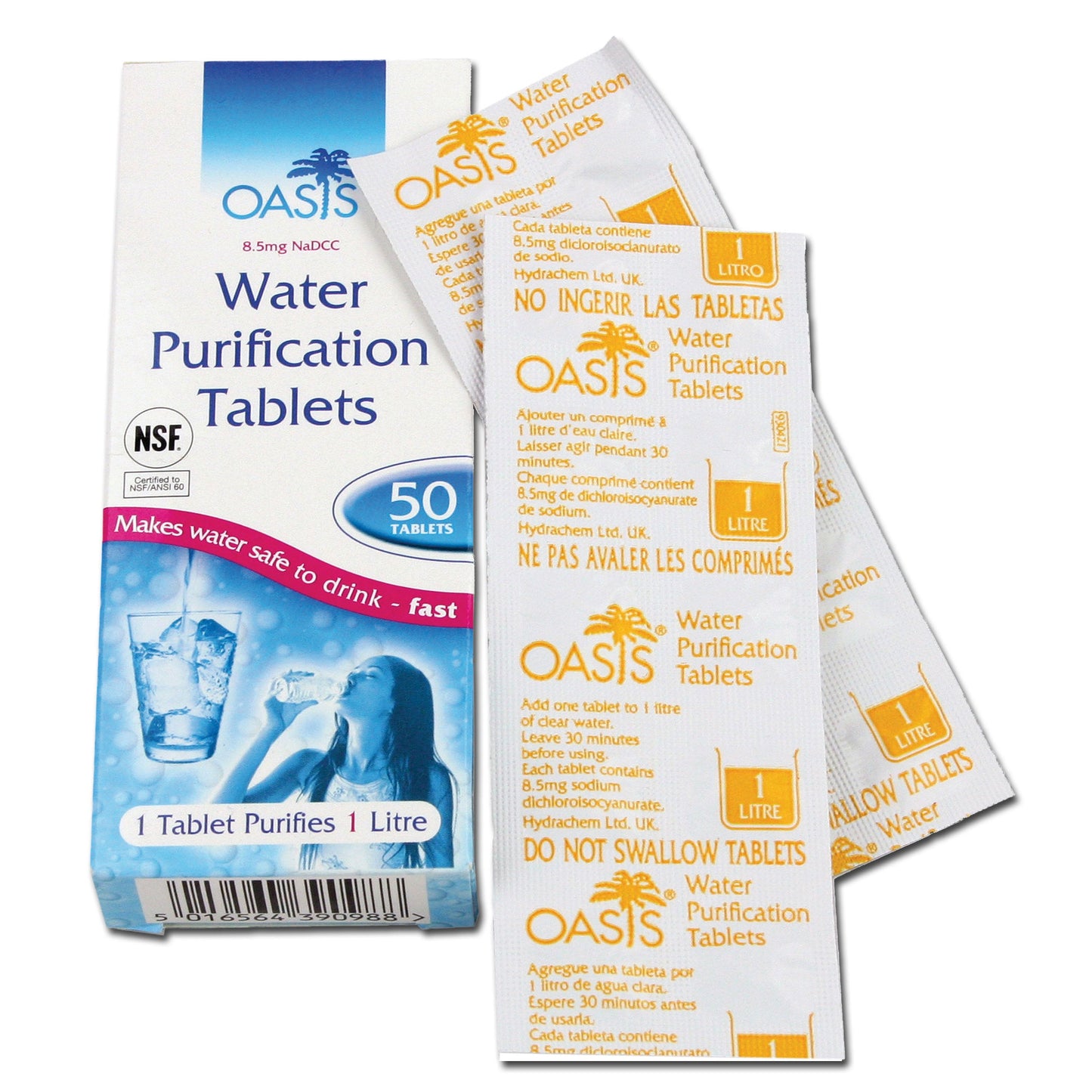 Comprimés de purification d'eau Aquaclear 50 pcs