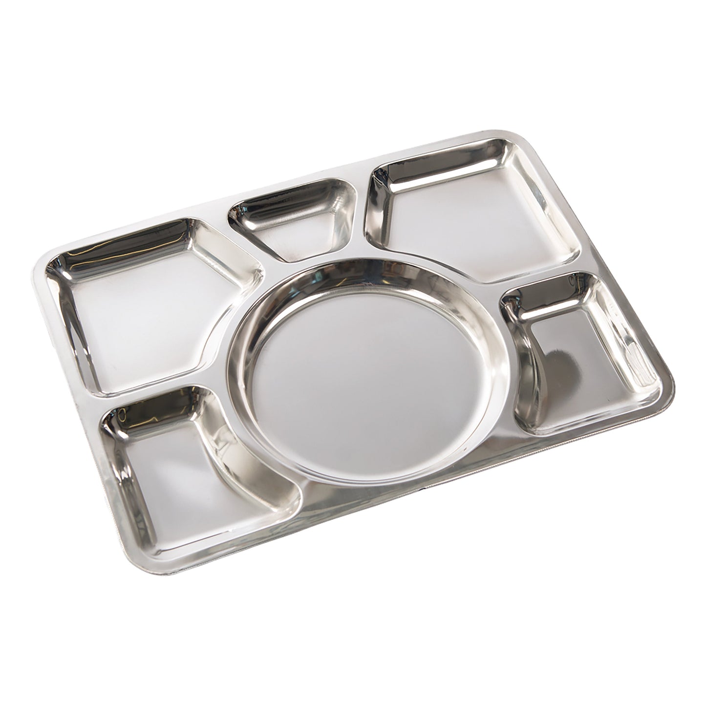 Plateau Repas Acier Inoxydable avec 6 Compartiments