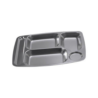 Plateau repas acier inoxydable 5 compartiments