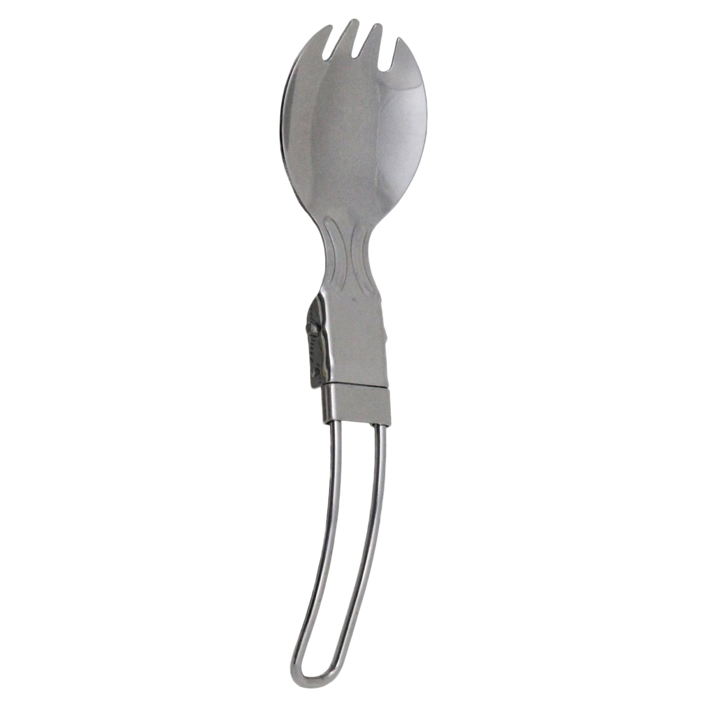 Cuillère-fourchette pliante acier inoxydable