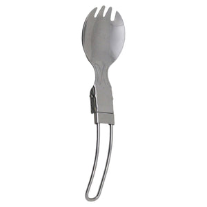Cuillère-fourchette pliante acier inoxydable