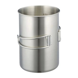 Gobelet avec anse 850 ml couleur argentée