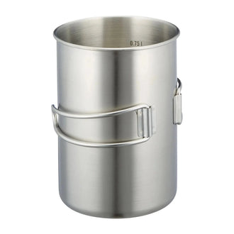 Gobelet avec anse 850 ml couleur argentée
