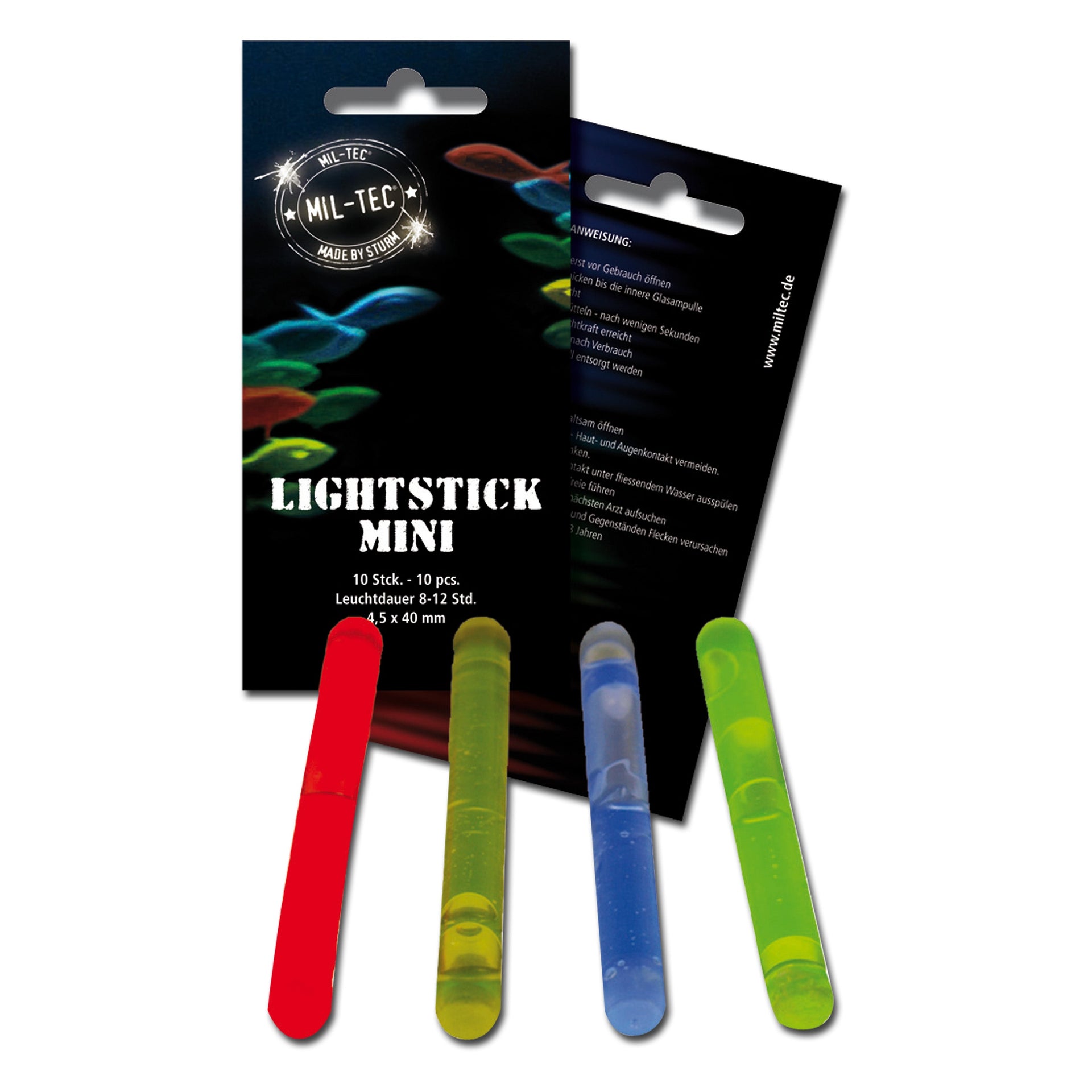 Bâtons lumineux Mini lot de 10 rouge