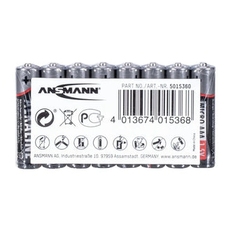 Pile alcaline AAA 1,5 V, pack de 8