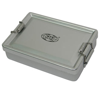 Boîte en aluminium argenté
