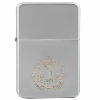Briquet Z-Plus à gaz avec gravure couronne Marine