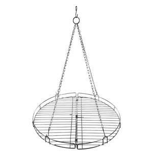 Grille de barbecue pliable avec chaîne 46.8 cm