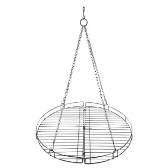 Grille de barbecue pliante avec chaîne 46,8 cm