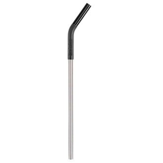 Paille Straw Silicone Tip acier inoxydable brossé