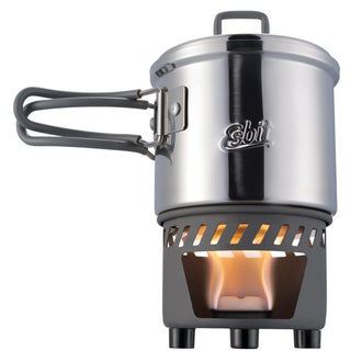 Set de cuisson combustible solide acier inoxydable 585 ml