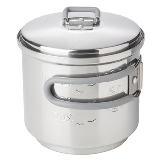 Set de cuisson combustible solide acier inoxydable 585 ml