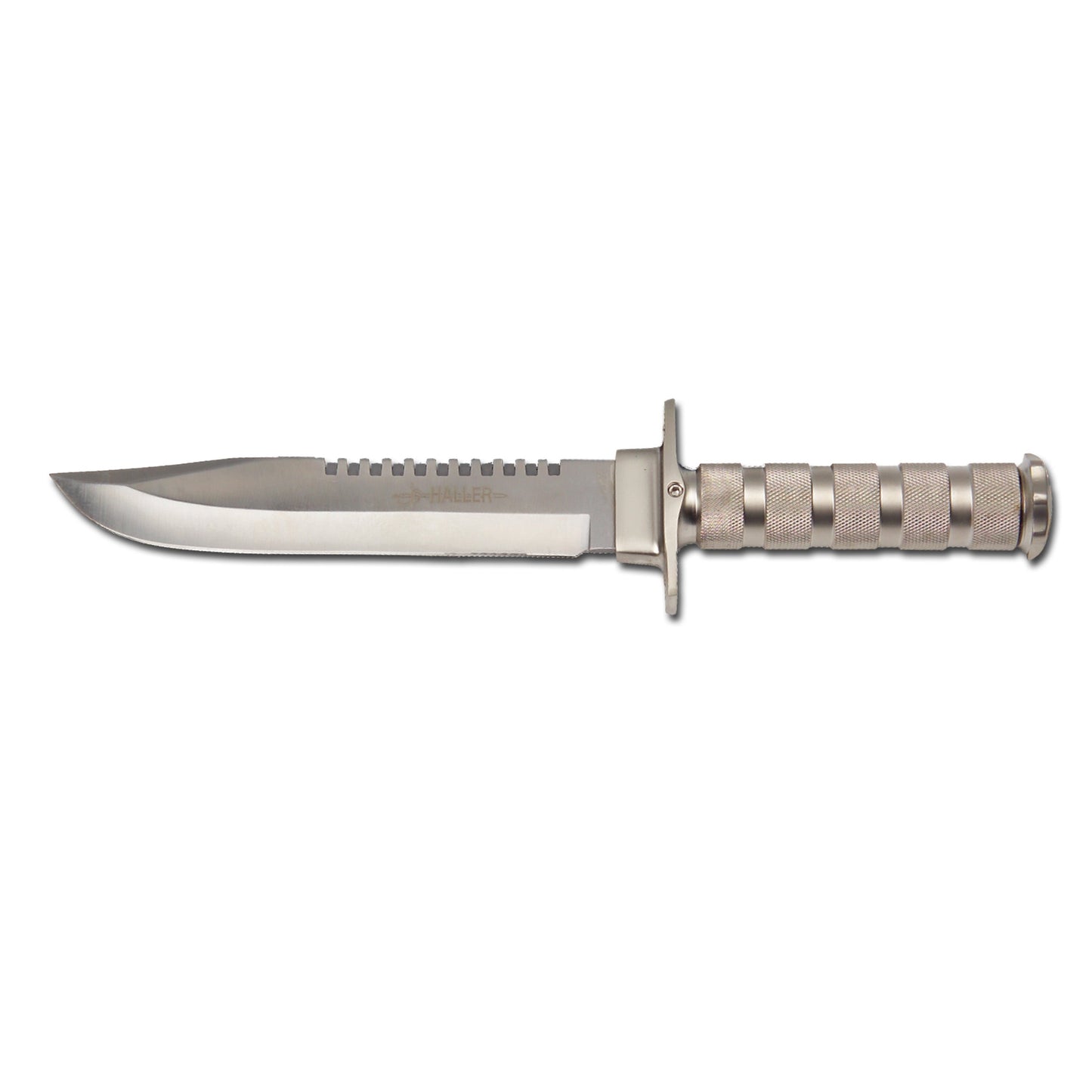 Couteau de survie argenté