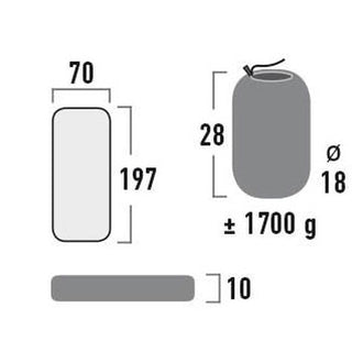 Matelas gonflable léger Dayton XL dark grey