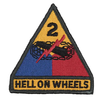 Insigne textile US 2nd Armored Division Hell on Wheels