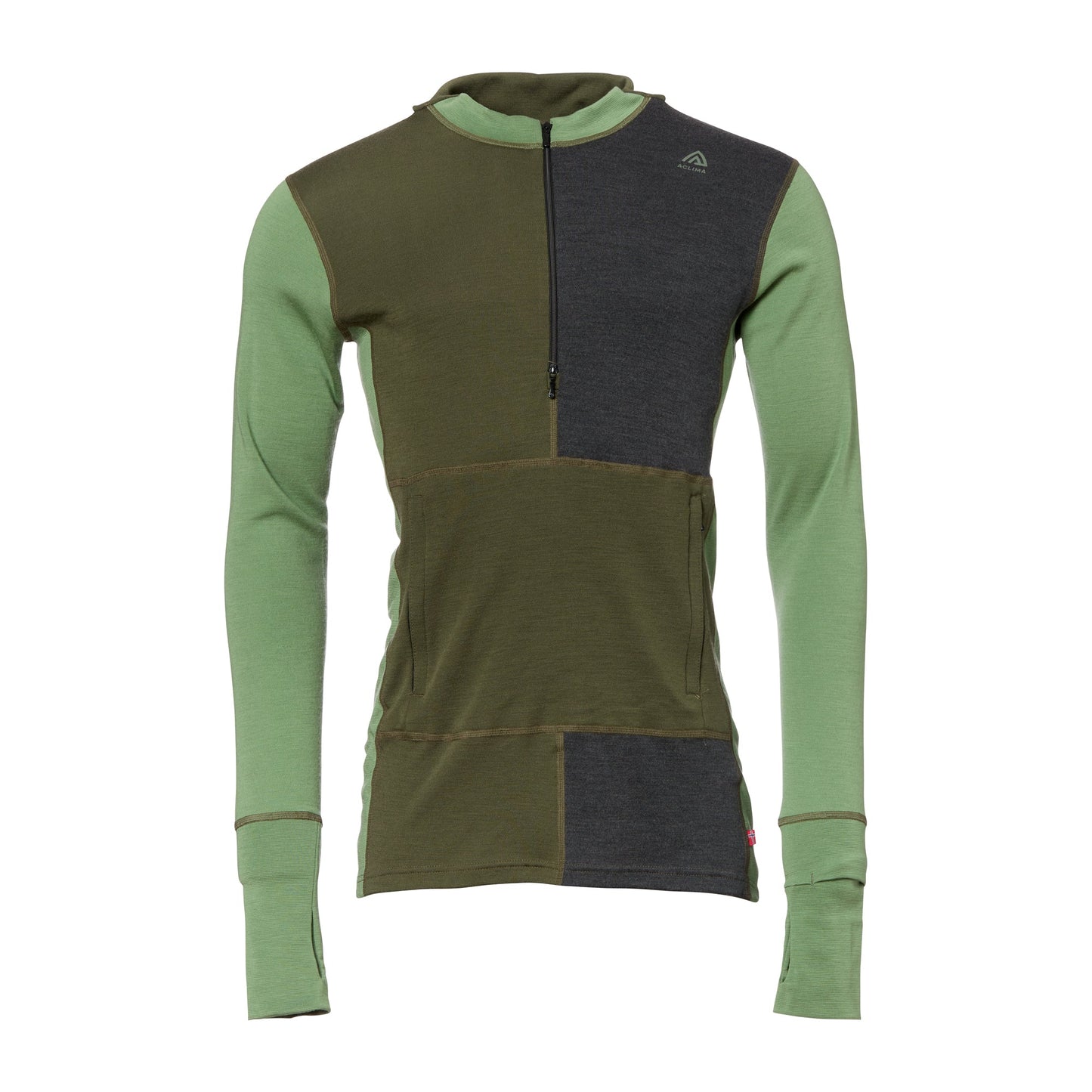 Sweatshirt WarmWool Sweater Zip  night dill melange
