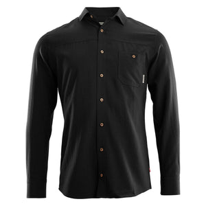 Chemise LeisureWool Woven Wool Shirt jet black