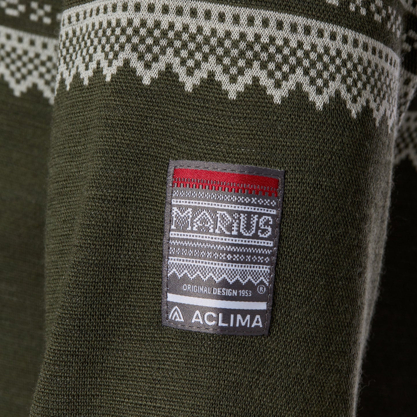 Pull DesignWool Marius Mock Neck Zip nordmarka