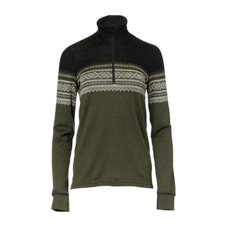 Pull DesignWool Marius Mock Neck Zip nordmarka femmes