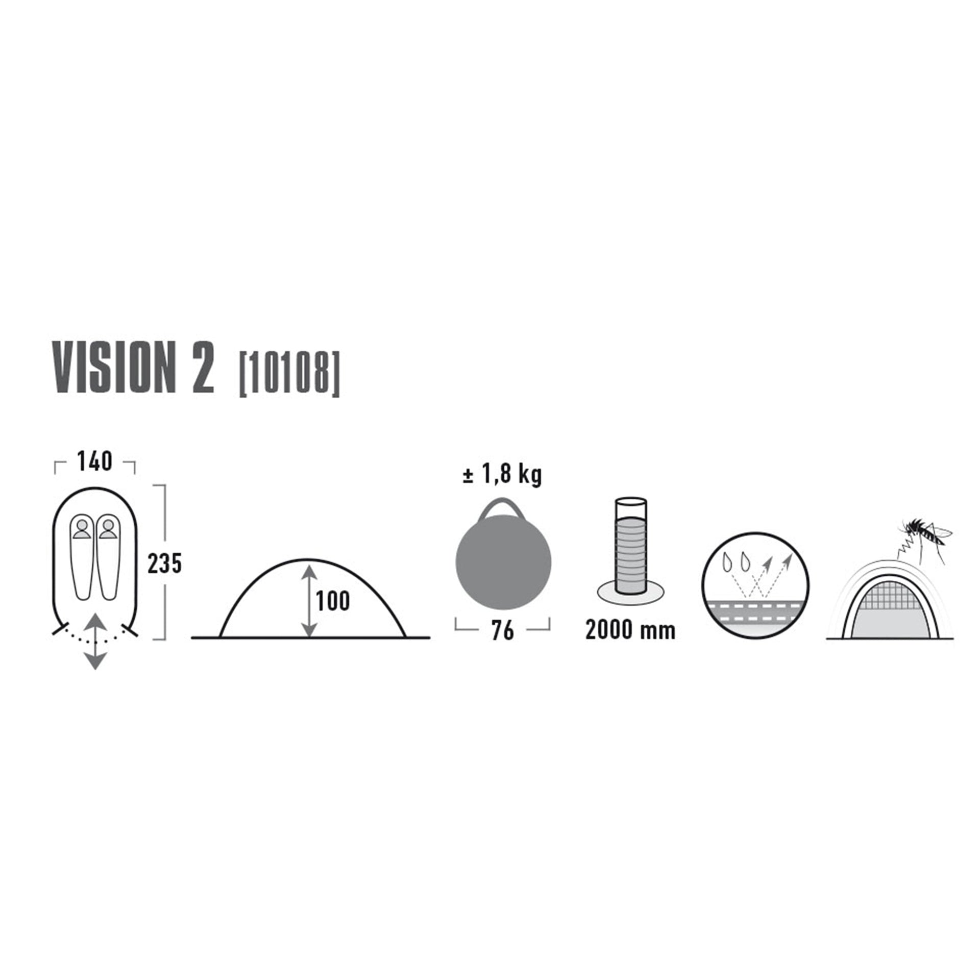 Tente Popup Vision 2  phantom