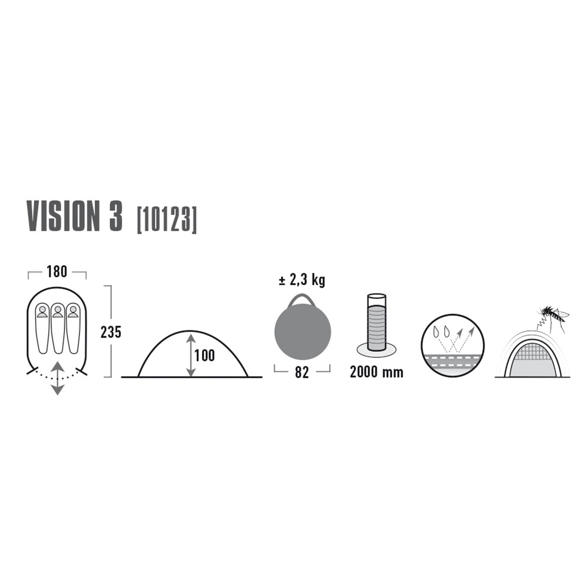Tente Popup Vision 3  phantom