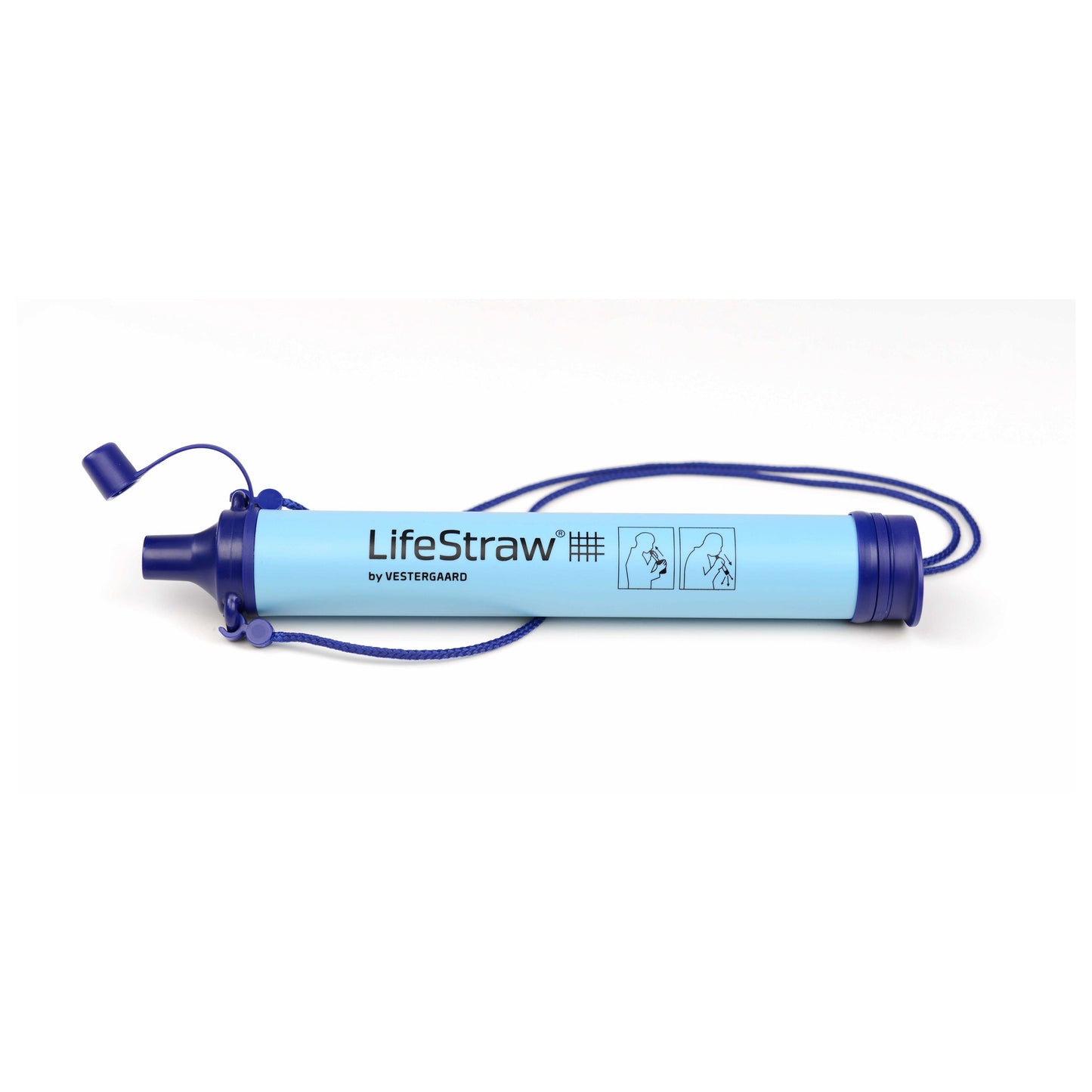 Filtre à eau personnel à paille filtrante bleu