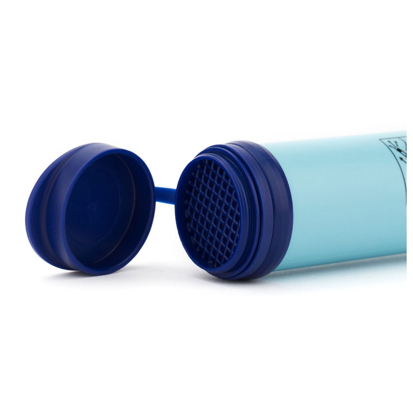 Filtre à eau personnel à paille filtrante bleu