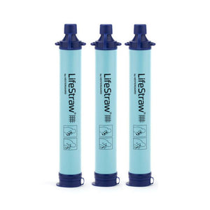 Filtre à eau personnel paille filtrante lot de 3 bleu