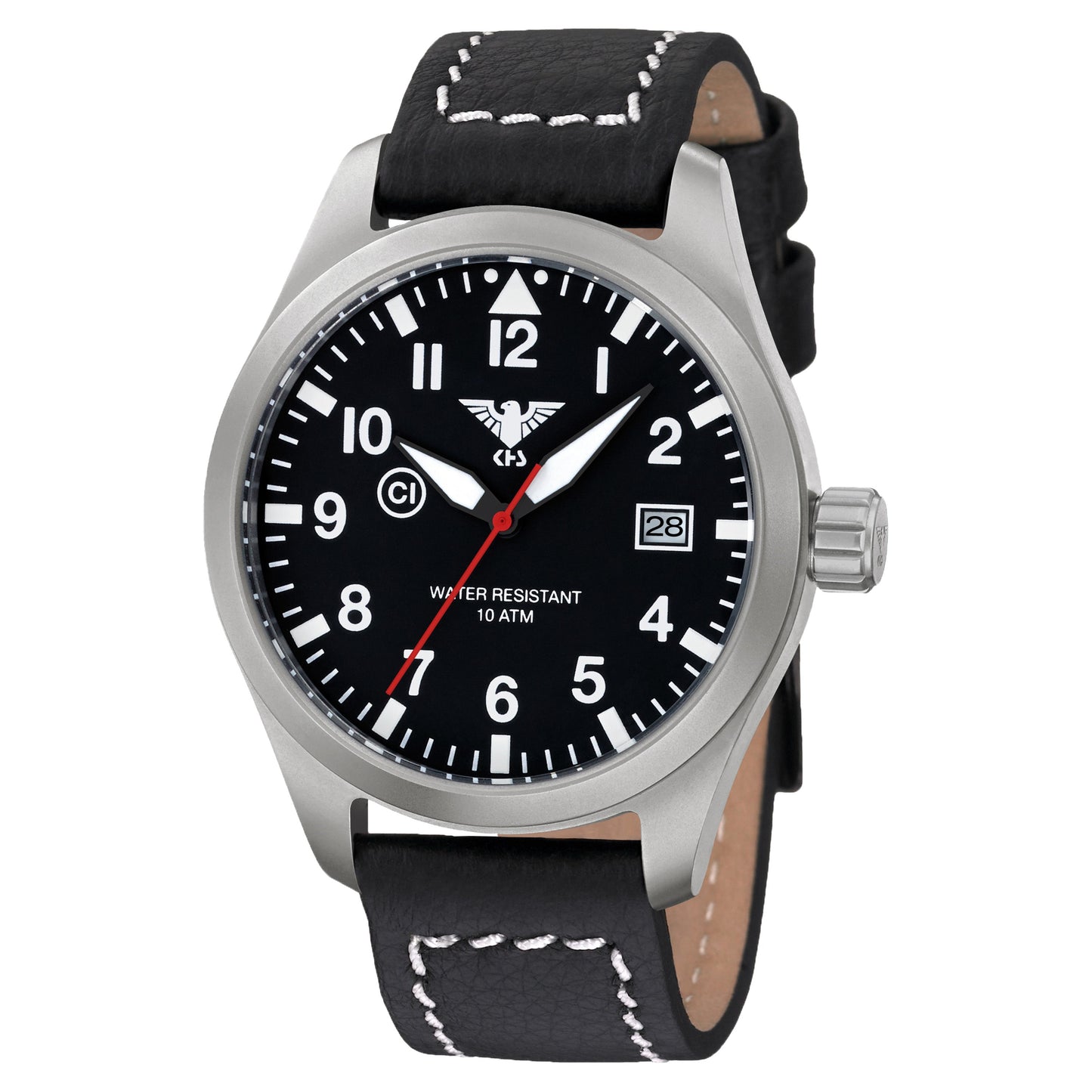 Montre  Airleader Steel avec Bracelet en cuir de buffle