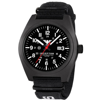 Montre-bracelet Inceptor Black Steel XTAC bracelet Nato