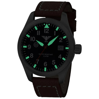 Montre-bracelet Airleader Steel bracelet en cuir de buffle