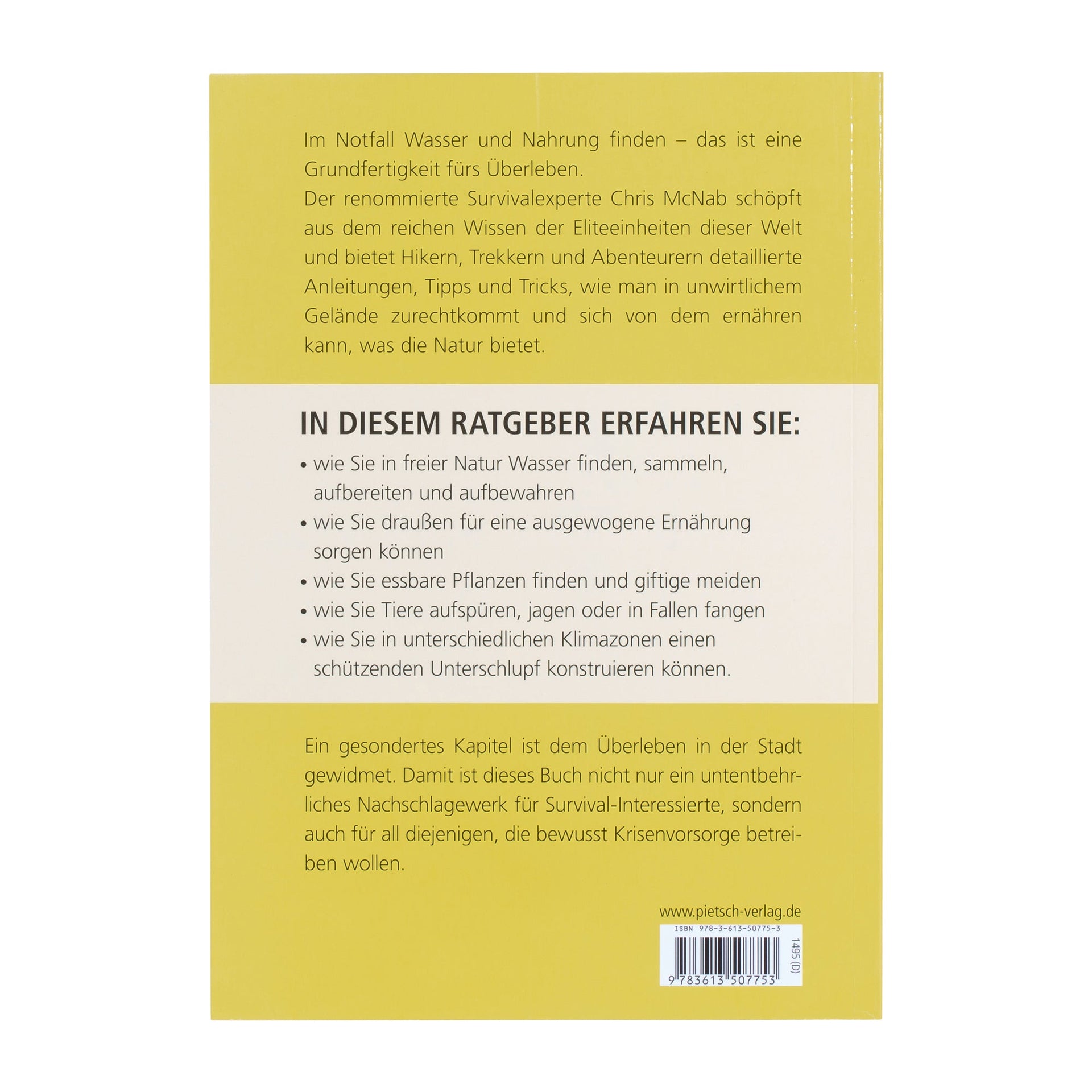 Livre Ernährung und Überleben draußen