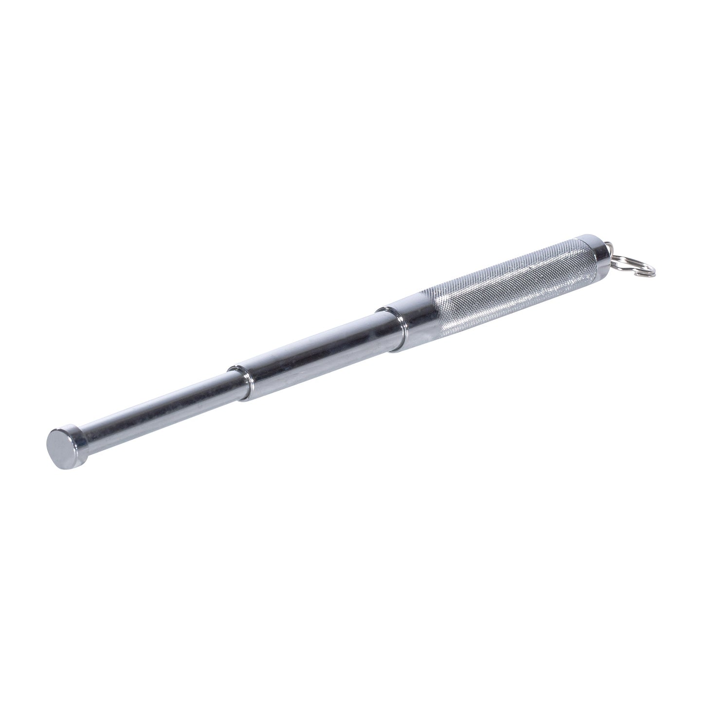 Matraque télescopique mini 12" avec anneau porte-clés argenté