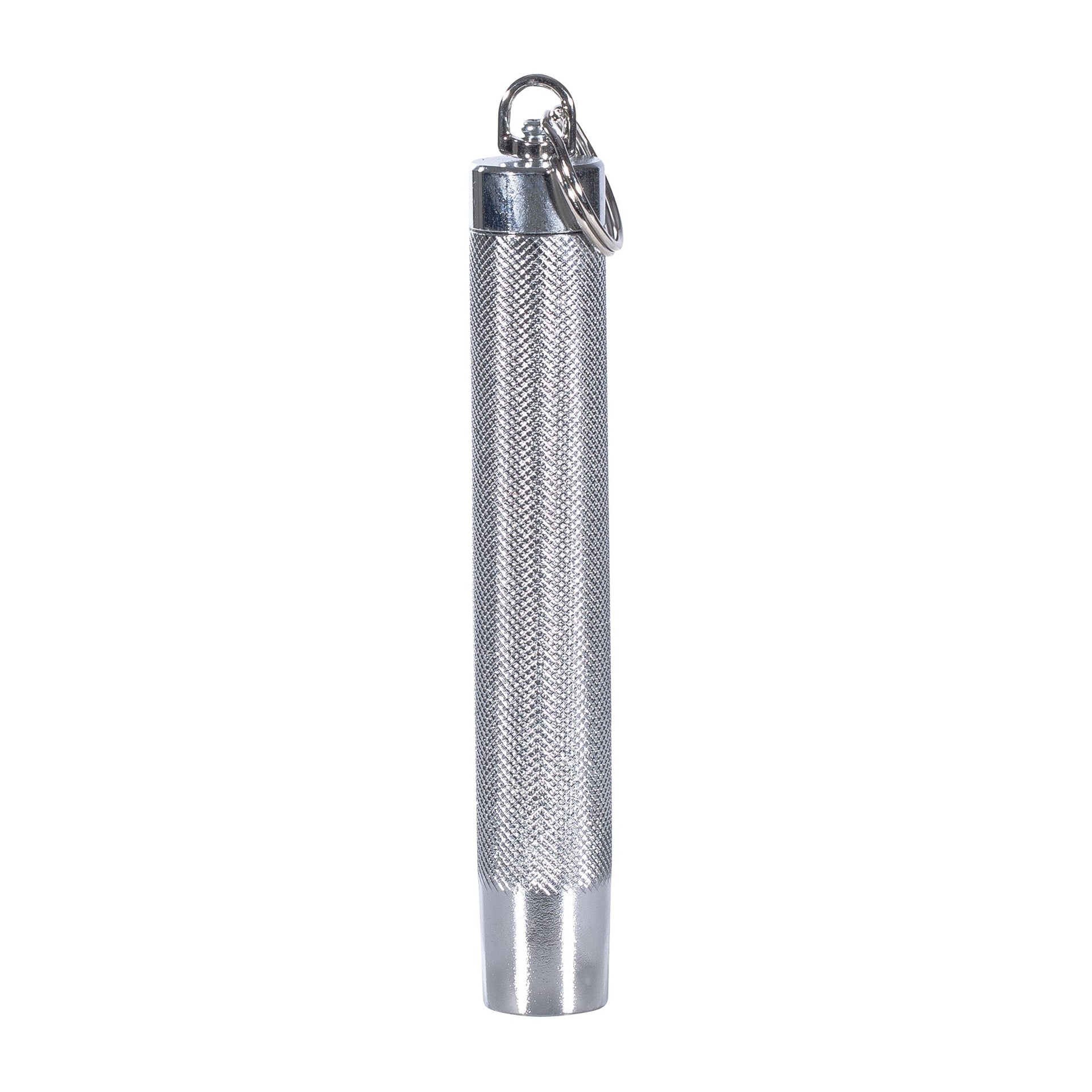 Matraque télescopique mini 12" avec anneau porte-clés argenté