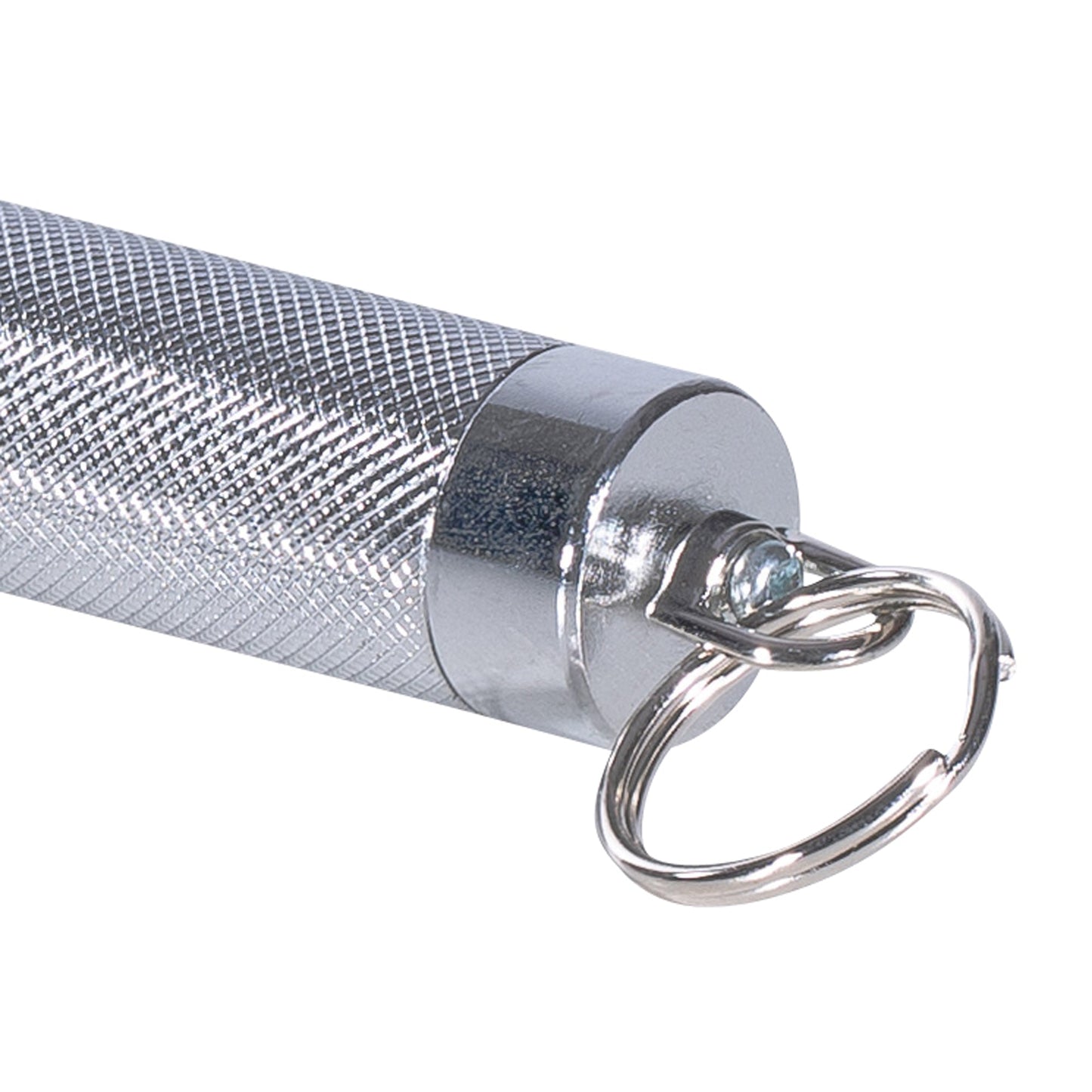 Matraque télescopique mini 12" avec anneau porte-clés argenté