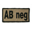 Insigne Patch Groupe Sanguin AB neg