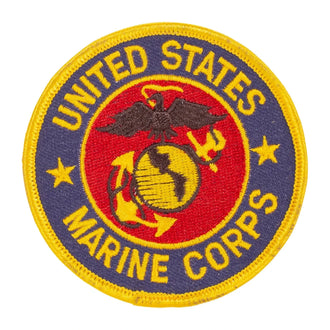 Insigne USMC rond bleu-doré-rouge