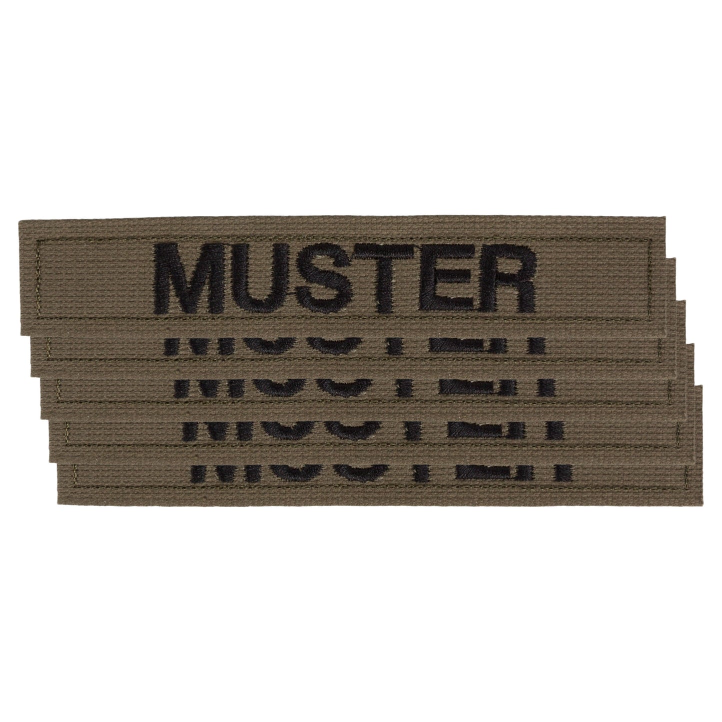 Bandes patronymiques lot de 5 olive noir