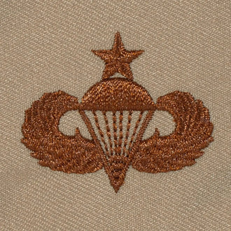 Insigne US Senior Parachutist textile désert