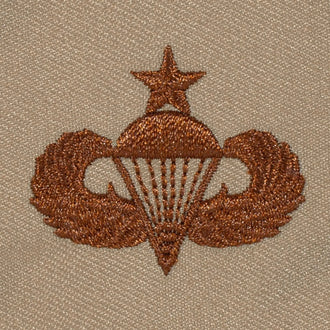 Insigne US Senior Parachutist textile désert