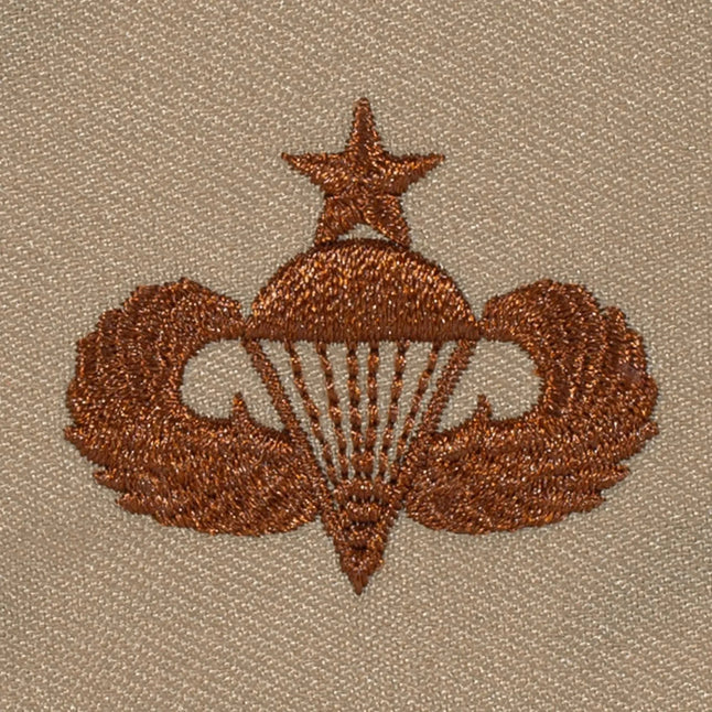 Insigne US Senior Parachutist textile désert