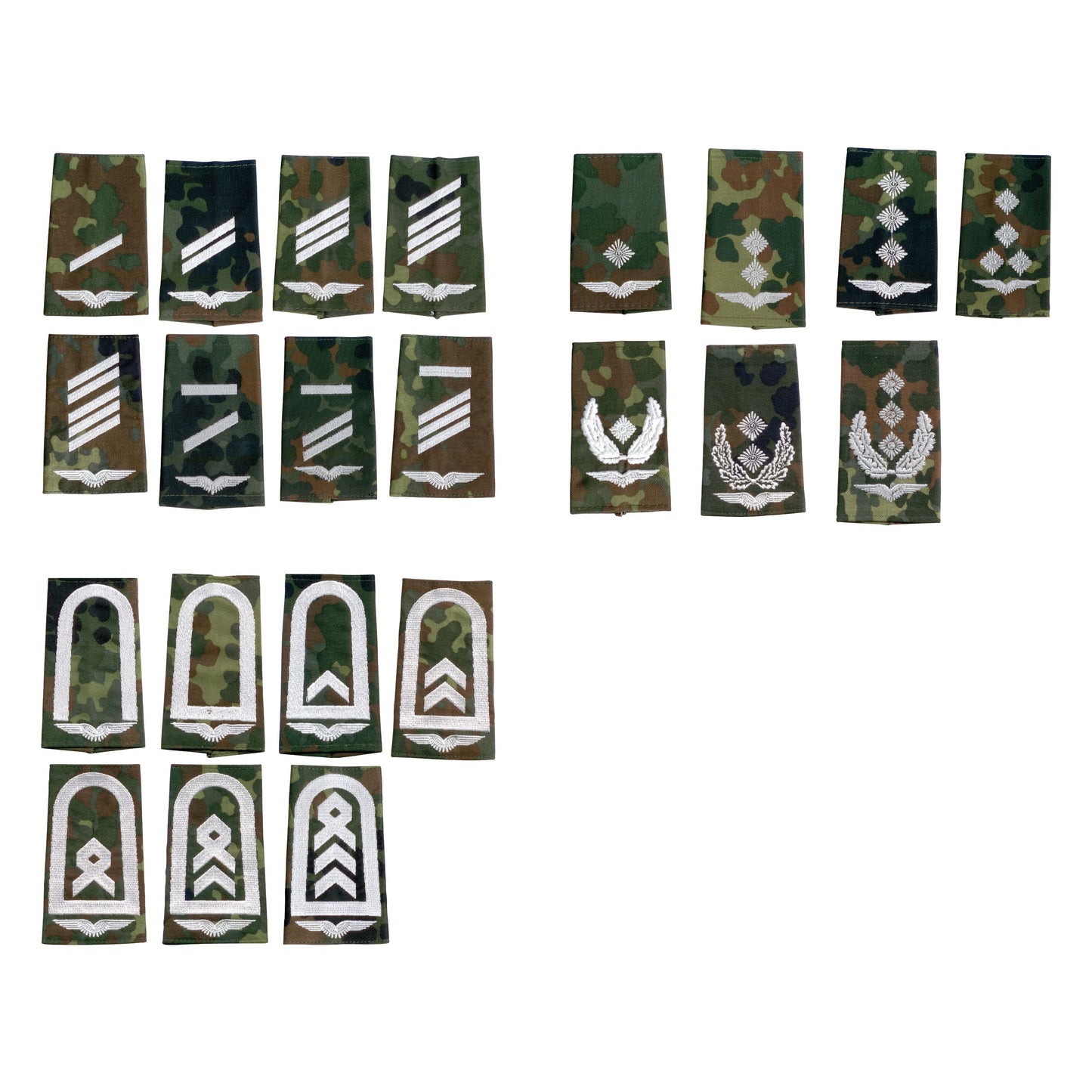 Grades allemands en tissu Armée de l'Air /blanc