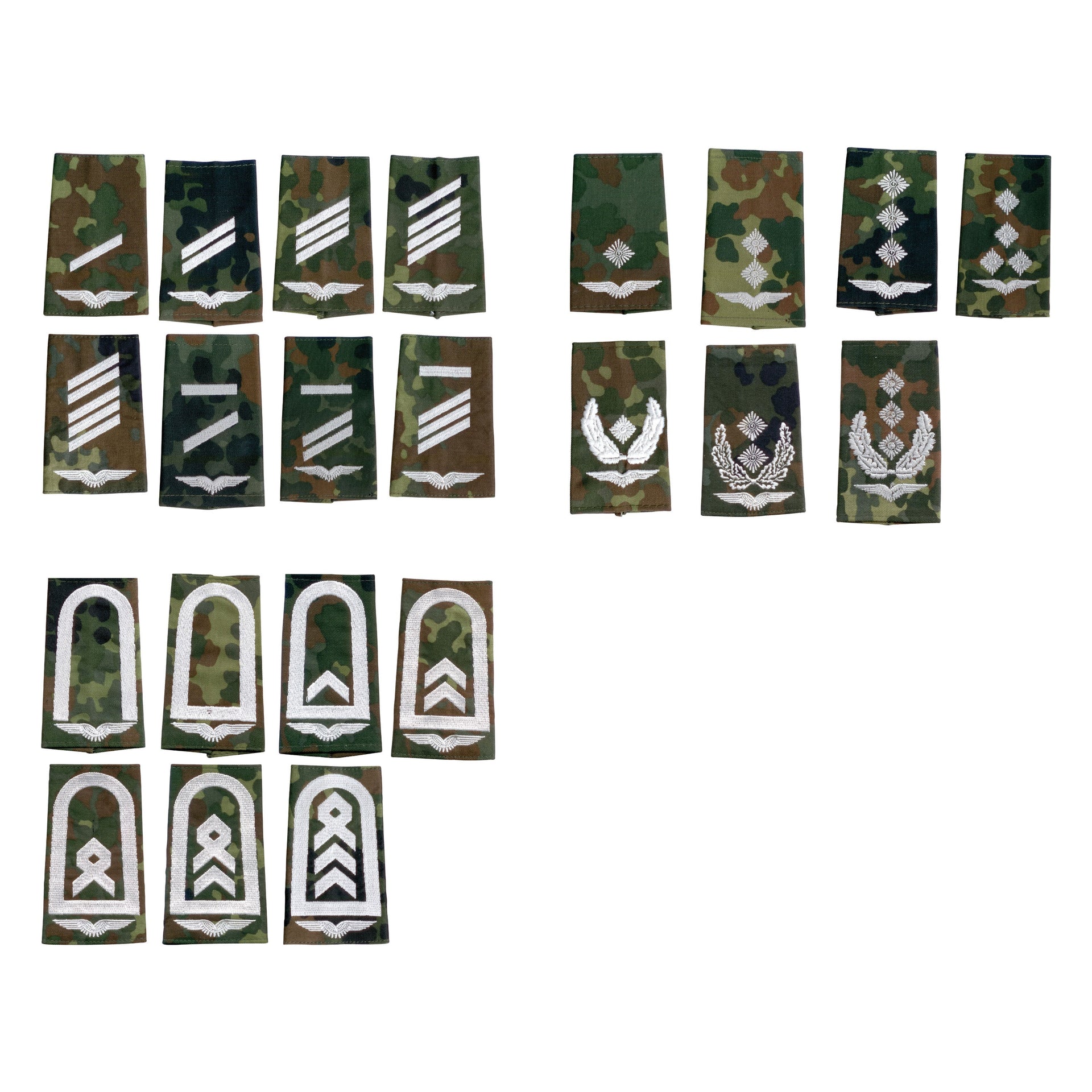 Grades allemands en tissu Armée de l'Air /blanc