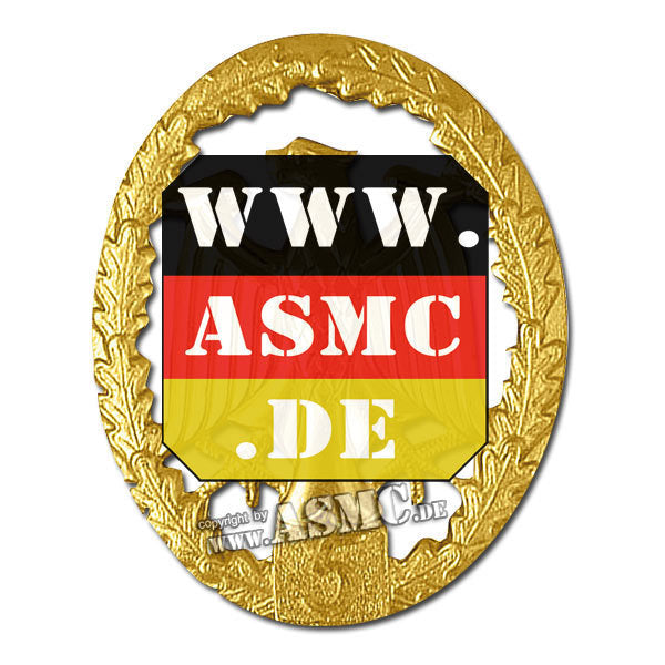 Badge de Compétence Métallique or Chiffre 10
