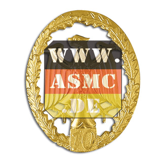 Badge de Compétence Métallique or Chiffre 10