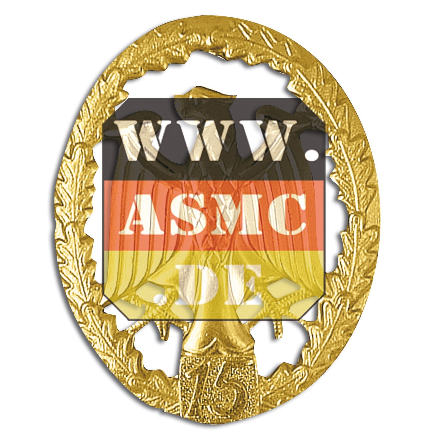 Badge de Compétence Métallique or Chiffre 10