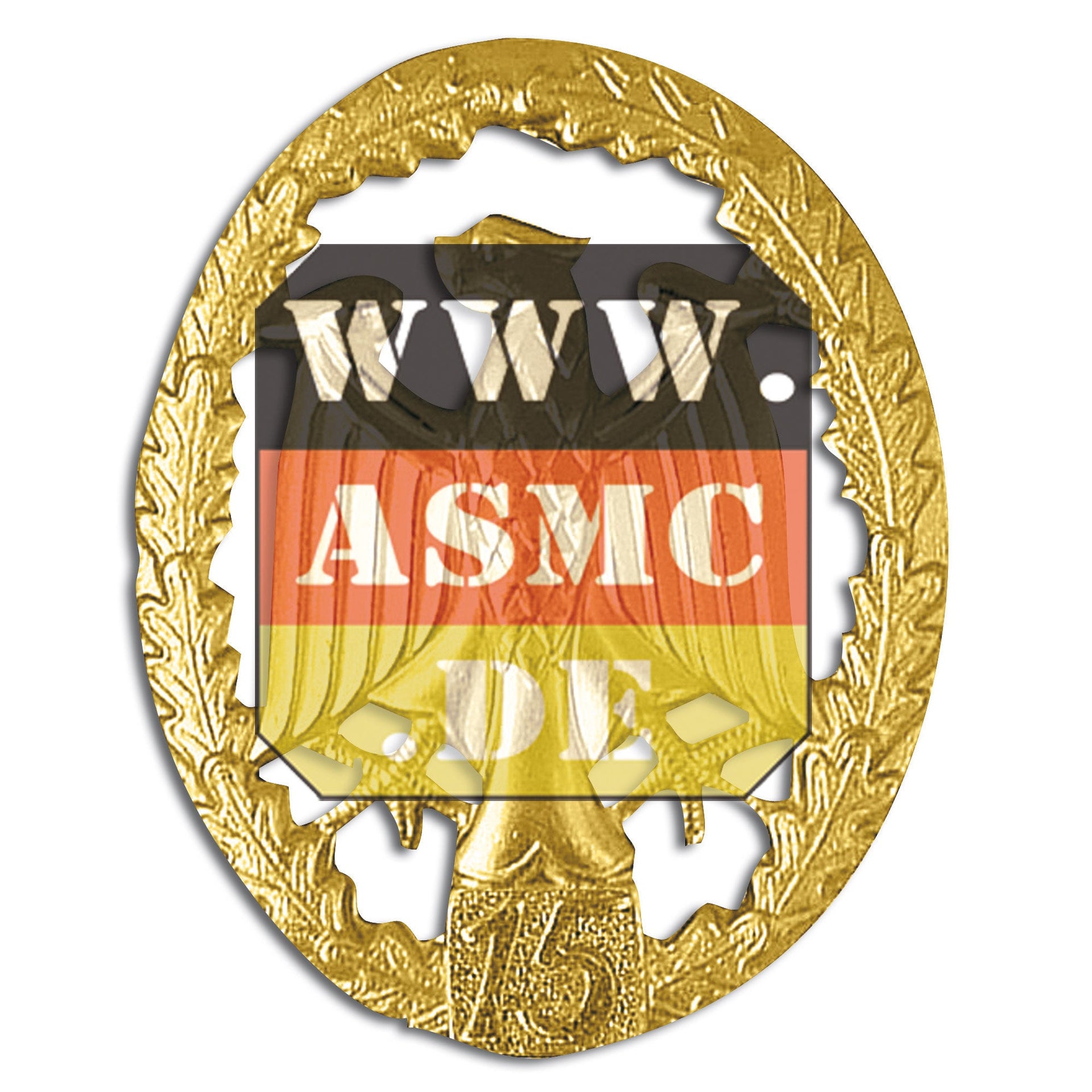 Badge de Compétence Métallique or Chiffre 10