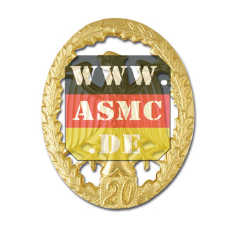 Badge de Compétence Métallique or Chiffre 10