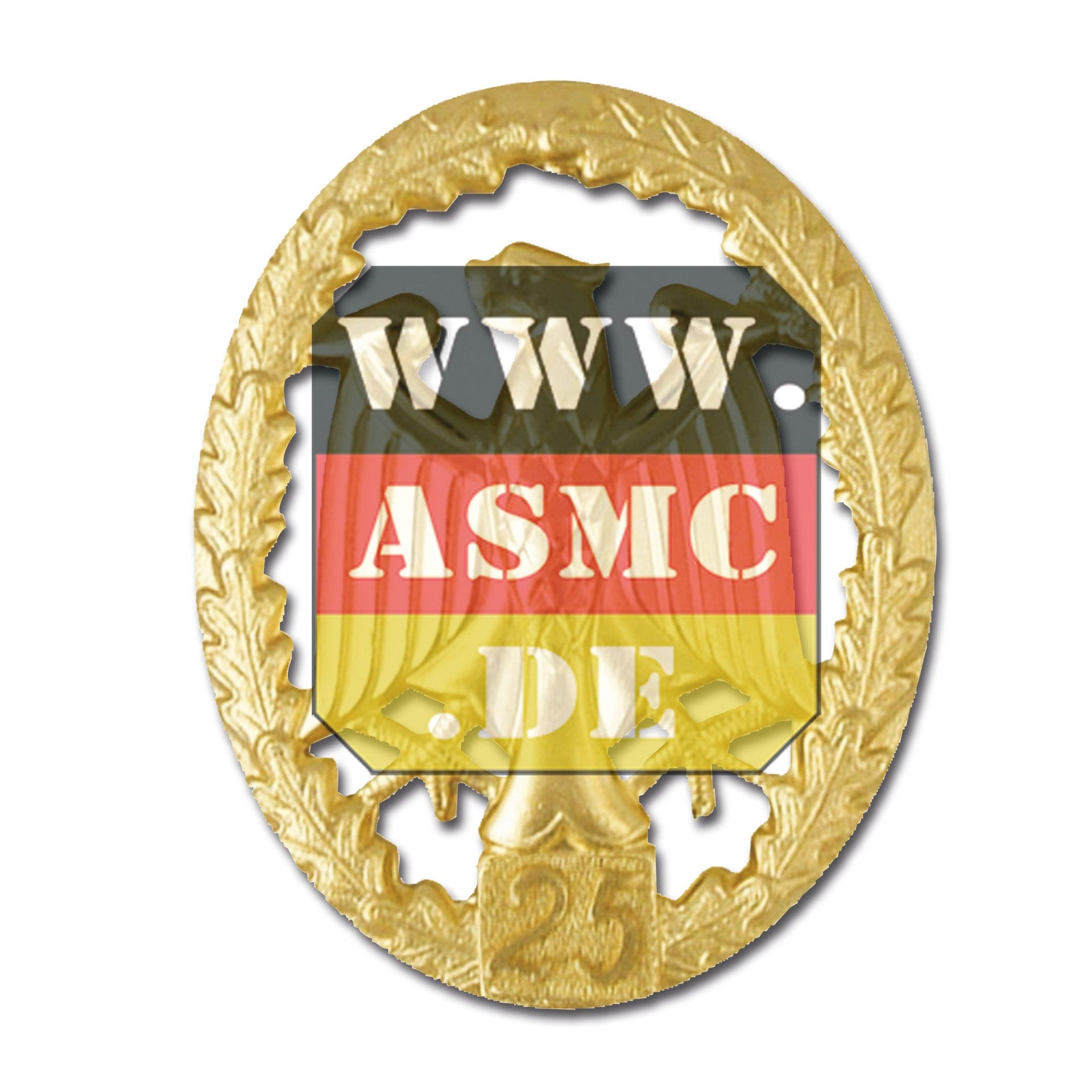 Badge de Compétence Métallique or Chiffre 10
