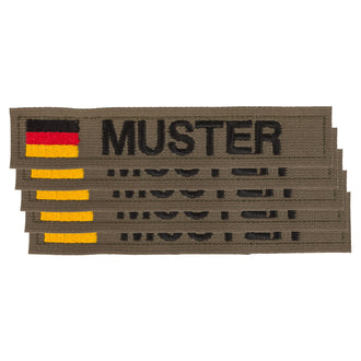 Bandes patronymiques lot de 5 DE olive noir